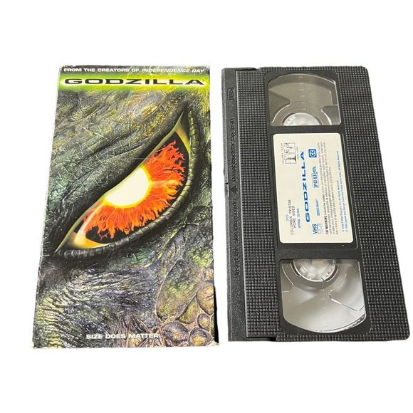 Godzilla Movie VHS Tape Matthew Broderick Kevin Dunn PG-13 Tri Star Aprx 139 min - Picture 3 of 7